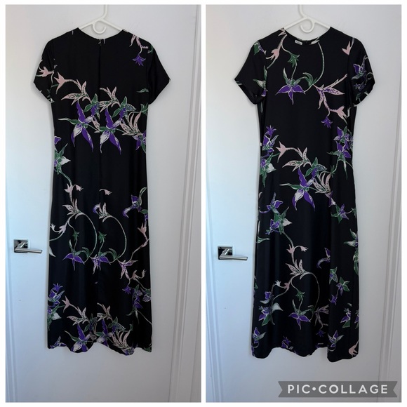 La Double J Small Swing Dress Floral Silk Maxi